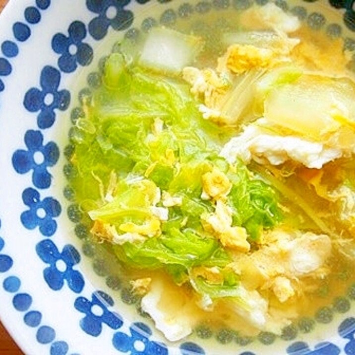 白菜・生姜・ふわふわ卵スープ！